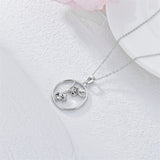Sterling Silver Raccoon Dolphin Sea Otter Wolf Sloth Mother Daughter Pendant Necklace