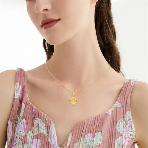 14K Gold St Christopher St Florian St Joseph St Jude St Michael St Patrick Pendant Necklace