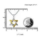 Star of David Necklace Sterling Silver Jewish Necklace for Men