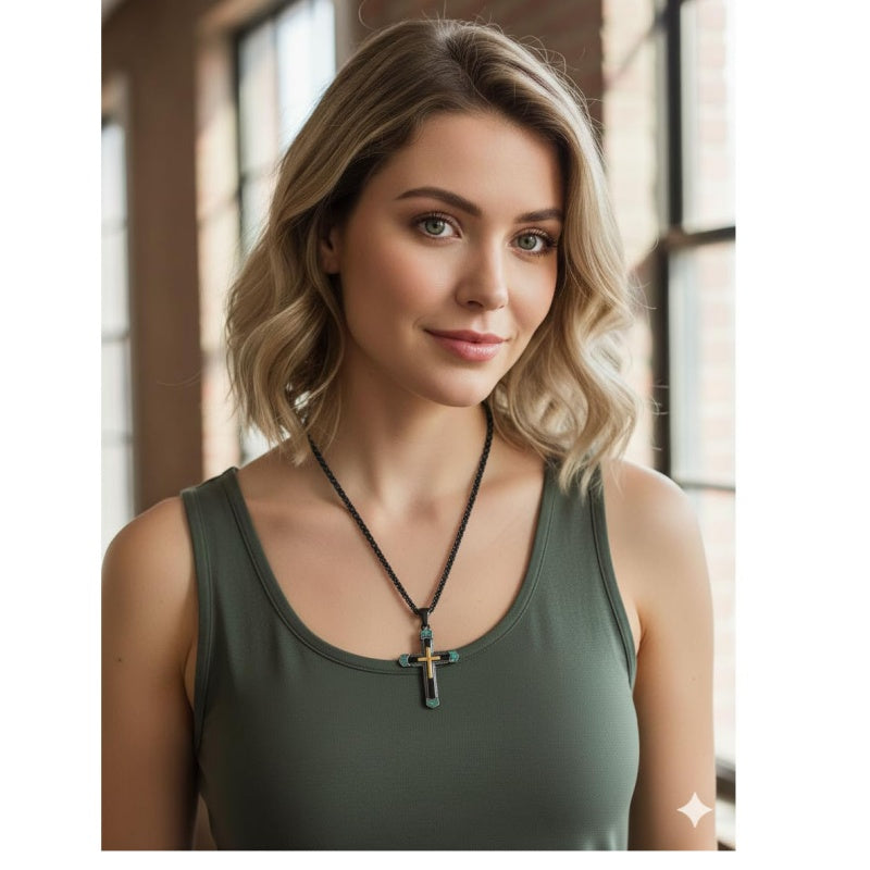 14K Gold Plated Celtic Vikin Cross Pendant Necklace Irish Jewelry Religious Protective Gift