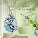 Sterling Silver Dragonfly Pendant Necklace