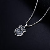 Saint Michcel Necklace 925 Sterling Silver Amulet Medal Jewelry for Men Women with 2.5mm 22"+2" Rolo Chain (with Gift Box)
