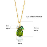 14K Gold Plated  Teardrop Birthstone Pendant Necklace Birthday Gifts for Women