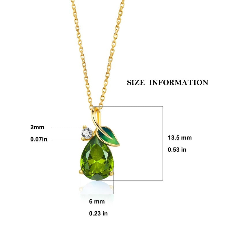 14K Gold Plated  Teardrop Birthstone Pendant Necklace Birthday Gifts for Women