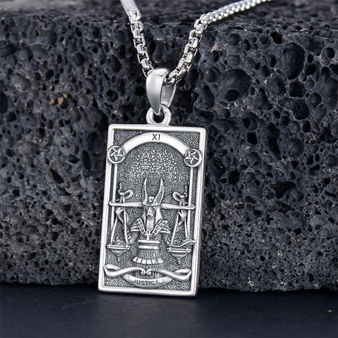 Sterling Silve Sun Moon Star Strength Lovers Death Devil Fool Tarot Card Pendant Necklace