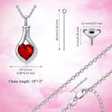Sterling Silver Teardrop Urn Necklace Urn Necklace Keepsake Memorial Jewelry Gifts for Women Girls Men (with Filling Tool)