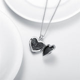 Sterling Silver Vintage Bear Photo Locket Necklace
