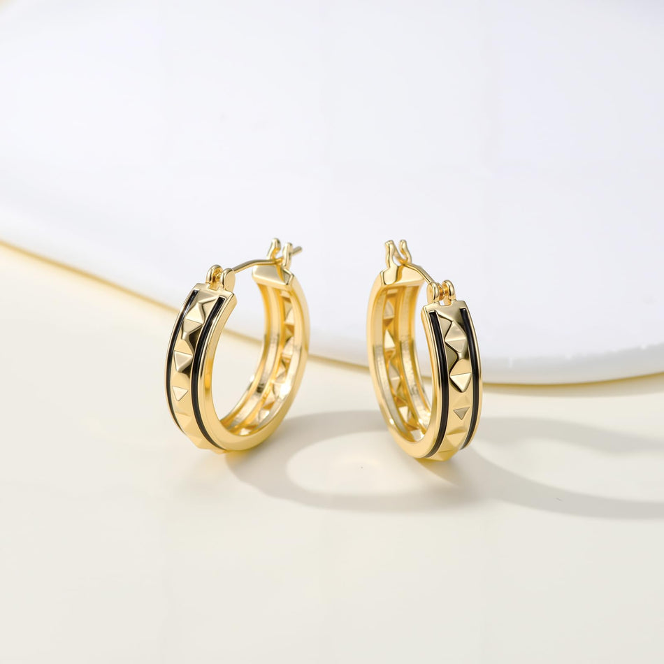 14K Gold Plated  Hoop Earrings for Her