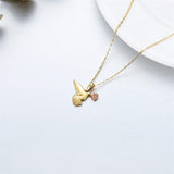 14K Gold Dove Bird Necklace, Rose Flower Necklace Flying Pigeon Pendant Necklace,16+1+1inches Chain Jewelry for Women and Girls