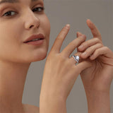 Sterling Silver Moss Agate Moonstone Branch Engagement Wedding Promise Ring  for Her