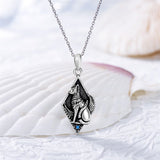 Sterling Silver Egyptian Cat Pendant Necklace