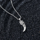 Sterling Silver Viking Dragon Eagle Wolf Animal Pendant Necklace for Men