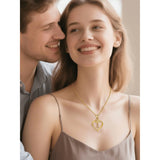 Heart Initial A-Z Pendant Necklace for 14K Gold Plated Women Initials Jewelry Gifts