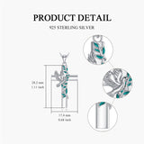 Sterling Silver Cross Bee Hummingbird Butterfly Dove Red Cardinal Pendant Necklace for Her