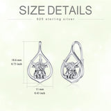 Leverback Earring for Women Sterling Silver Dangle Drop Hoop Earrings for Women Teens Birthday Anniversary