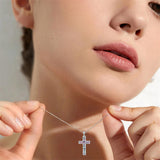 Sterling Silver Abalone Shell Bee Butterfly Dragonfly  Hummingbird Ladybug Cross Pendant Necklace for Women
