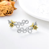 Hypoallergenic Bee Earrings 925 Sterling Silver Honey Earring Jewelry Christmas Birthday Gifts for Women Girls