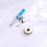 Sterling Silver Cremation Urn Bead Charm for Ashes Keepsake Pendant Fit Bracelet Memorial Jewelry Gifts for Women