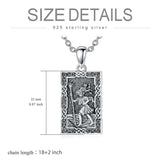 St Christopher Necklace 925 Sterling Sliver Christian Faith Pendant Religious Amulets Jewelry for Men Father's Day Christmas Birthday Gift