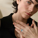 Sterling Silver Vintage Moonstone Turquoise Moss Agate Opal Tree of Life Spoon Rings