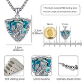925 Sterling Silver Santa Muerte/Saint Michael/Raphael Necklace Warrior Protect Us Amulet Jewelry Gift for Men Father