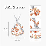 Sterling Silver Moissanite Mom Heart Pendant Necklace
