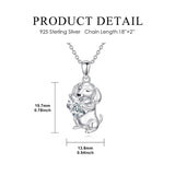 Sterling Silver 12 Month Birthstone Dachshund Pendant Necklace for Women