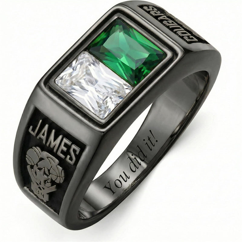 Sterling Silver 10K 14K 18K Gold Personalized   Class Ring for Men 2026 Graduation Jewelry