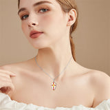 Shield Necklace S925 Sterling Silver Knights Templar Cross Joshua 1:9 Men's Verse Bible Armor of God Necklace Gift