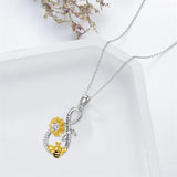 Personalized You are My Sunshine Necklace 10K/14K/18K Gold Sunflower Necklace for Women Heart Infinity Necklace Pendant Jewelry