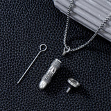 Sterling Silver Bear Lion Eagle Compass Tree of Life Bullet Urn Necklaces for Ashes