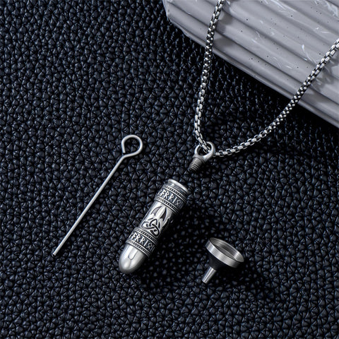 Sterling Silver Bear Lion Eagle Compass Tree of Life Bullet Urn Necklaces for Ashes