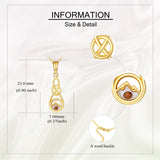 14K Gold Celtic Knot Mustard Seed Pendant Necklace