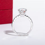 14K Gold Round Cut Moissanite Wedding Anniversary Ring