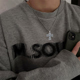 Sterling Silver Eagle Cross Religious Pendant Necklace
