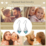 Silver Dangle Earrings for Women S925 Mustard Seed Earrings, Hooks Earrings