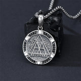 Sterling Silver AA Sobriety Alcoholics Anonymous  Pendant Necklace for Men