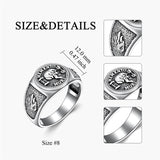 Sterling Silver Gothic Skull  Momento Mori Memento Mori Signet Ring