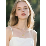 Heart Initial A-Z Pendant Necklace for 14K Gold Plated Women Initials Jewelry Gifts