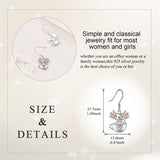 Drop Earrings for Women 925 Sterling Silver Teacup Dangle Earrings for Girls Cute Animal Earrings Animal Jewelry Gift