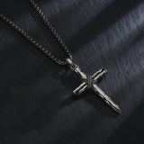 14K Gold Plated Cross Pendant Necklace Protection Jewelry Religious Gift