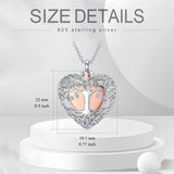 Sterling Silver Tree Of Life Urn Necklace for Ashes