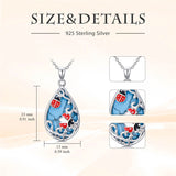 Sterling Silver Turquoise Butterfly Dragonfly Bee Hummingbird Ladybug Pendant Necklace