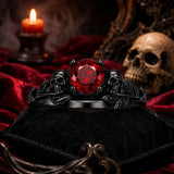 Sterling Silver 10K 14K 18K Gold Personalized Gothic Skull Ring Exquisite Spooky Jewelry for Halloween Lovers
