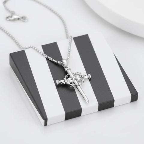 Sterling Silver Cross Pendant Necklace Christian Religious Jewelry Gifts for Anniversary