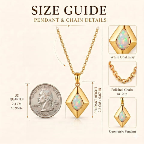 14K Gold Plated Bohemian Teardrop Pendant Necklace for Women