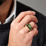 Sterling Silver Customized Birthstone High School Graduates Class Ring for Men
