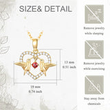14K Gold Hummingbird Pendant Necklace