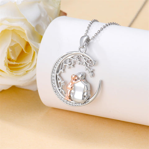 Sterling Silver Mother Daughter Father Daughter Sister Pendant Necklace Family Jewelry for Christmas Mother's Day