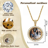 14K Gold Plated Personalized Photo Pendant Necklace Personalized Gift